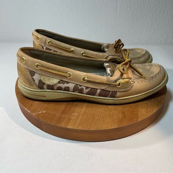 Sperry - Angelfish gold leopard Boat Shoes 9 - Picture 6 of 7